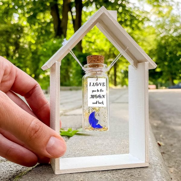 Cute Girlfriend and Boyfriend Gifts   Personalized Anniversary Present for Her Him   Custom Birthday Gift Idea for Women Men (I Love You To The Moon And Around The World in Wooden Frame) - Image 2