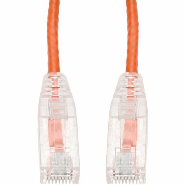 AddOn 25ft Orange CAT 6 Slim PVC Ethernet Cable Snagless Clear-Claw RJ-45 M/M