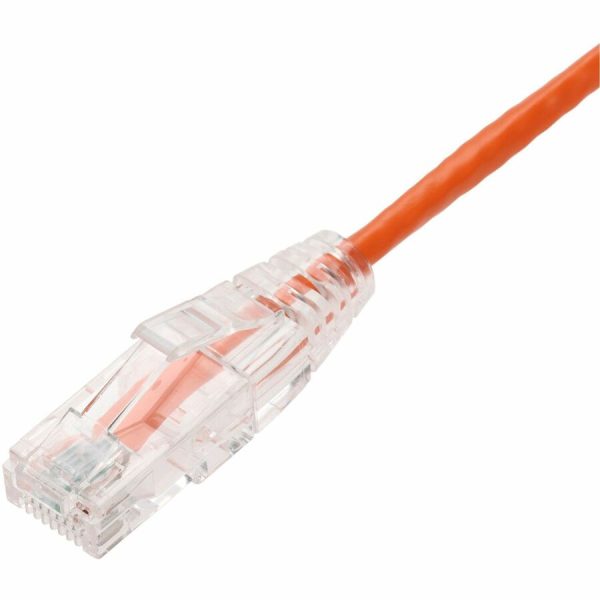 AddOn 25ft Orange CAT 6 Slim PVC Ethernet Cable Snagless Clear-Claw RJ-45 M/M - Image 2