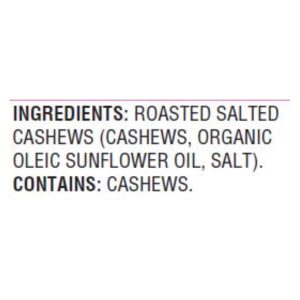 Woodstock Non-GMO Whole Cashews, Roasted and Salted - Case of 8 - 6 OZ