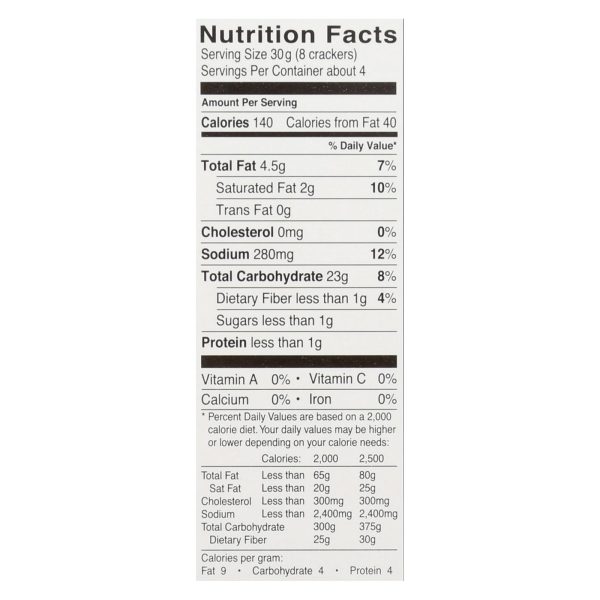 Glutino Original Crackers - Case of 6 - 4.4 oz. - Image 3