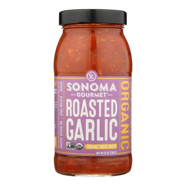 Sonoma Gourmet Organic Pasta Sauce - Roasted Garlic - Case of 6 - 25 oz. - Image 3