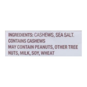 Back To Nature Cashew - Sea Salt Roasted Jumbo - Case of 9 - 9 oz.