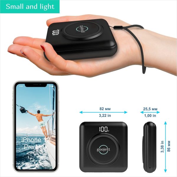 Wireless Portable Charger Power Bank 10000mAh Portable Phone ChargeriPhone Charger with Built in 4 Cable USB C Wireless Charging External Battery Pack Backup Compatible with iPhone Samsung iPad 1 - Image 4