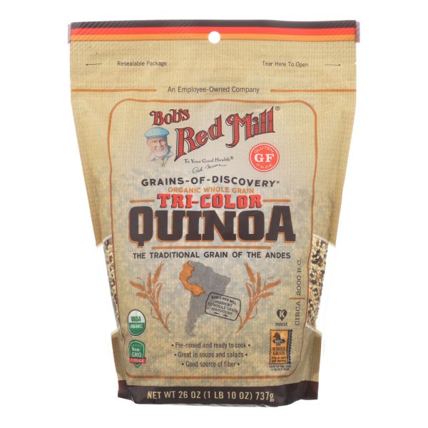 Bob's Red Mill Organic Whole Grain Tri-Color Quinoa - Case of 4 - 26 OZ - Image 3