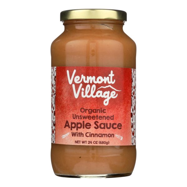 Vermont Village Organic Applesauce - Cinnamon - Case of 6 - 24 oz. - Image 2