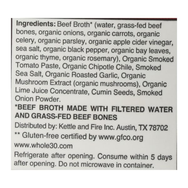Kettle And Fire - Bone Broth Chipotle Beef - Case of 6 - 16.9 OZ - Image 2