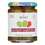 Bono - Olives Red Pepper Stuffed - Case of 6-5.6 OZ
