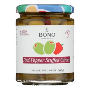 Bono - Olives Red Pepper Stuffed - Case of 6-5.6 OZ