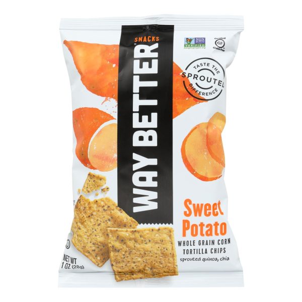 Way Better Snacks Tortilla Chips - Sweet Potato - Case of 12 - 1 ounce - Image 3