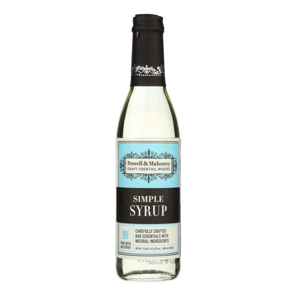 Powell and Mahoney Cocktail Mixer - Simple Syrup - Case of 6 - 12.68 oz