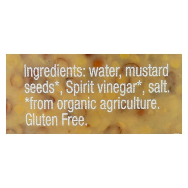 Bornier - Mustard - Organic Whole Grain - Case of 6 - 7.4 oz. - Image 2