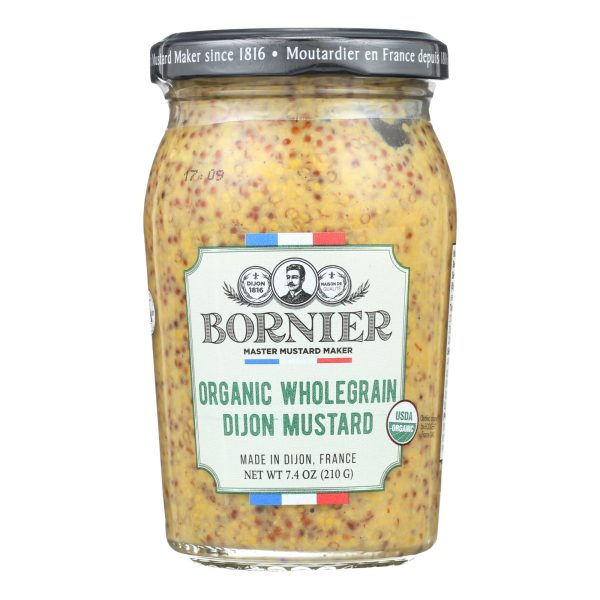 Bornier - Mustard - Organic Whole Grain - Case of 6 - 7.4 oz. - Image 3