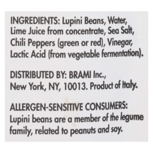 Brami Lupini Snack - Chili Lime - Case of 8 - 5.3 oz.