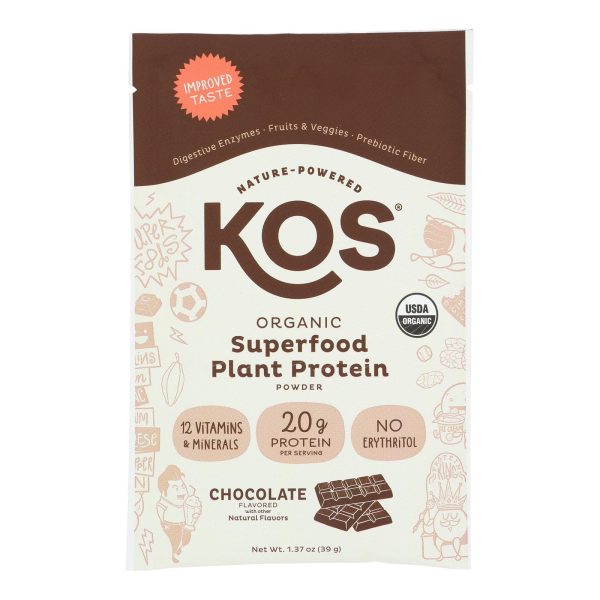 Kos - Protein Powder Chocolate Single - Case of 12-1.37 OZ - Image 2
