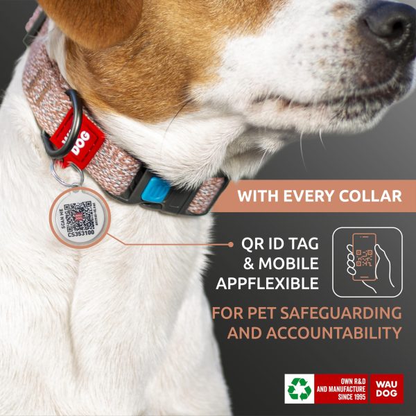 Reflective Cotton Dog Collar Eco Friendly Alt to Nylon Collar for Small Medium and Large Dogs   Pet Collar with QR ID Tag   Puppy Collar for Large Breed Dogs   Adjustable Male Female Dog Collar - Image 2