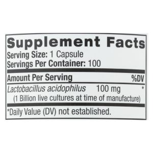 Natrol Acidophilus Probiotic - 100 mg - 100 Capsules