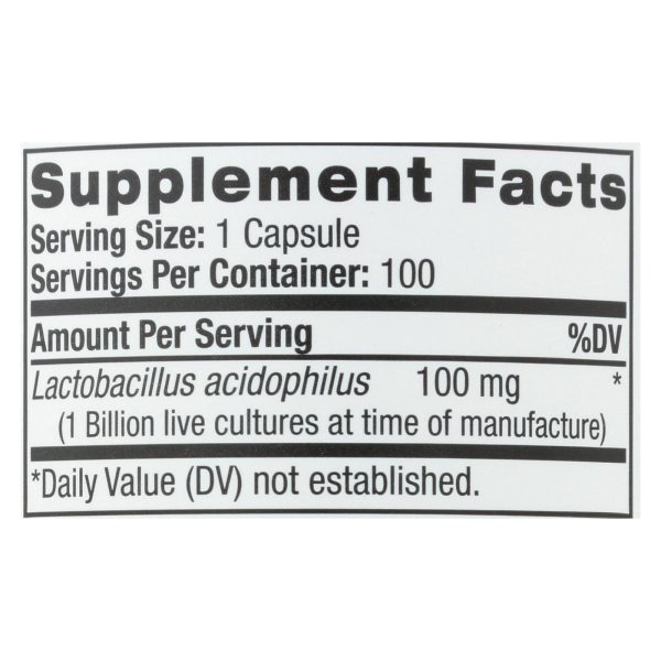 Natrol Acidophilus Probiotic - 100 mg - 100 Capsules