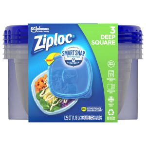 Ziploc - Containers Sqr Medium - Case of 6 - 3 CT