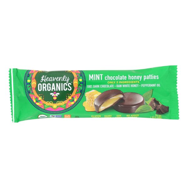 Heavenly Organics Honey Patties - Chocolate Mint - 1.2 oz - Case of 16 - Image 2