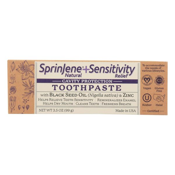 Sprinjene Natural Toothpaste - Sensative - Flouride - 3.5 oz - Image 2