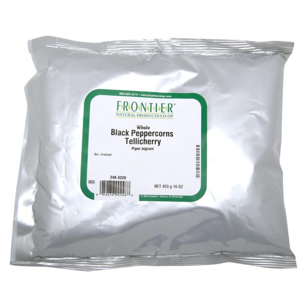 Frontier Herb Peppercorns Whole Black Tellicherry Grade - Single Bulk Item - 1LB - Image 2