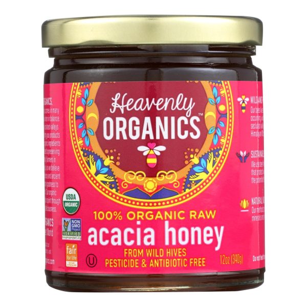 Heavenly Organics Organic Honey - Acacia Honey - Case of 6 - 12 oz. - Image 3