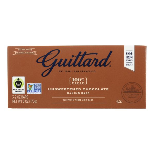 Guittard Chocolate Baking - Unsweetened - Case of 12 - 2 oz. - Image 2