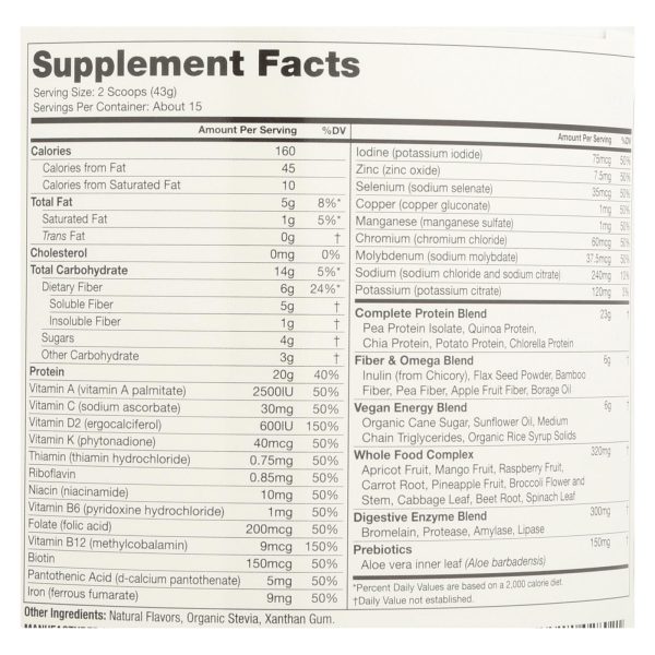 Naturade All-In-One Vegan Vanilla Shake - 22.75 oz