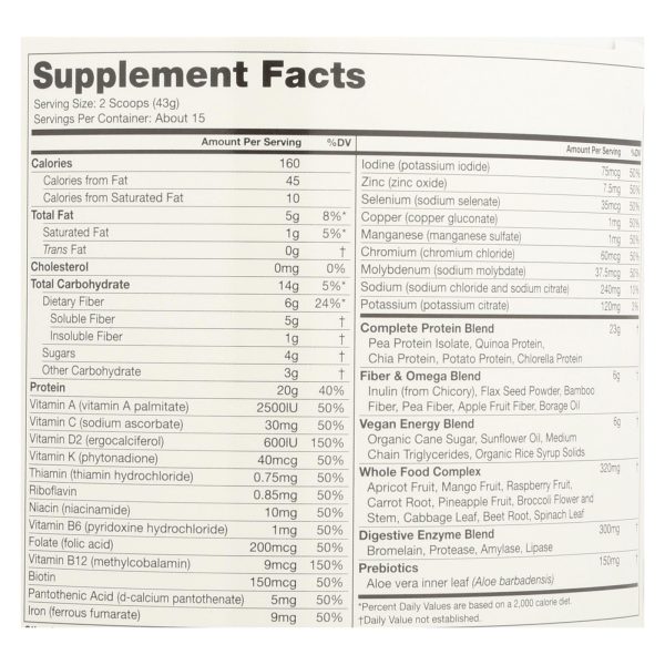 Naturade All-In-One Vegan Vanilla Shake - 22.75 oz - Image 3