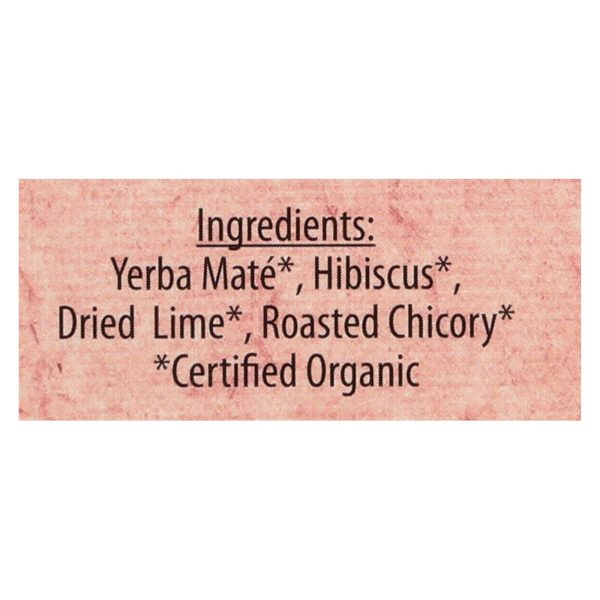 Mate Factor Hibiscus Lime Organic Yerba Mate Tea Bags  - Case of 6 - 20 BAG - Image 2