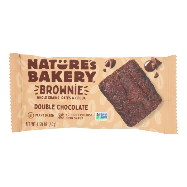 Nature's Bakery - Brownie Double Chocolate Single Serve - Case of 12 - 1.59 Ounces