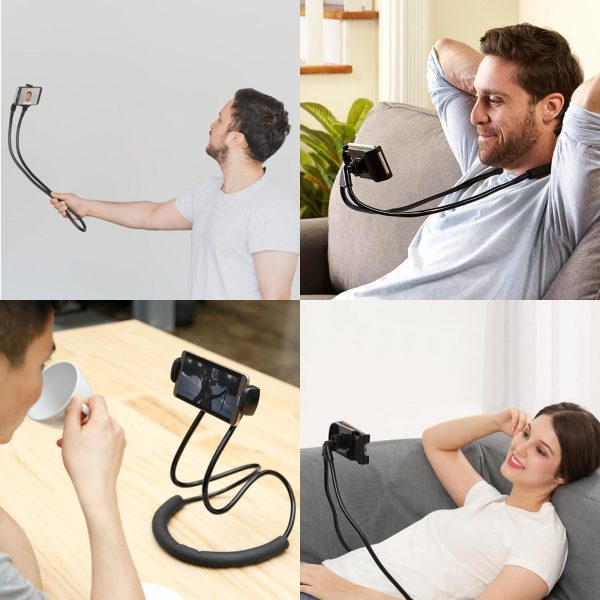 Universal Lazy Hanging Neck Phone Stand Mount Necklace Support Bracket Holder - Image 3