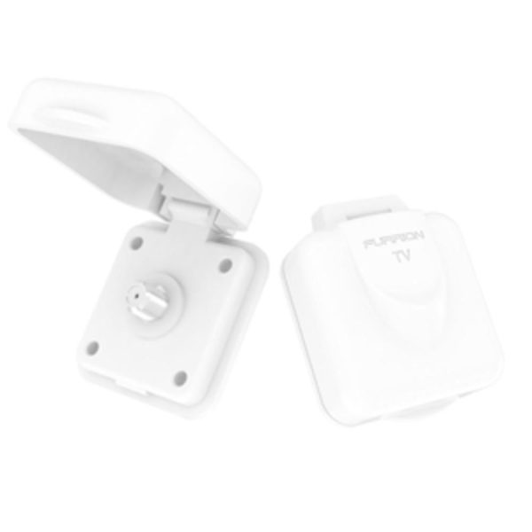 Mini TV SAT Inlet Square with F Type Connector for Coaxial Cable Feed  Marine Grade Weatherproof Sealing (White)   FTVINB PS - Image 3