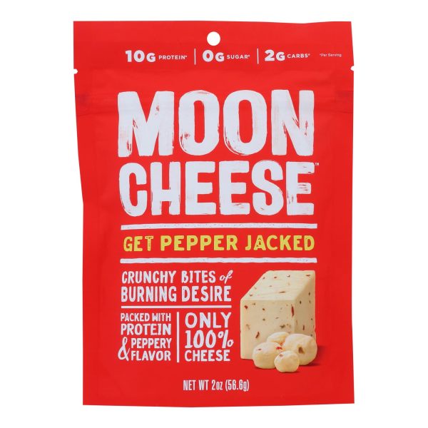 Moon Cheese's Pepper Jack Dehydrated Cheese Snack  - Case of 12 - 2 OZ - Image 2