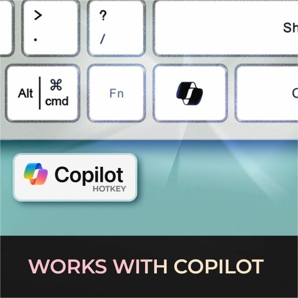 Adesso EasyTouch 730UW USB-C Multi OS Scissor Switch Keyboard With CoPilot AI Hotkey And USB-C, USB-A, 3.5mm Aux Ports - Image 4