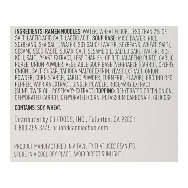 Annie Chun's - Ramen Spicy Miso - Case of 6-5.4 OZ