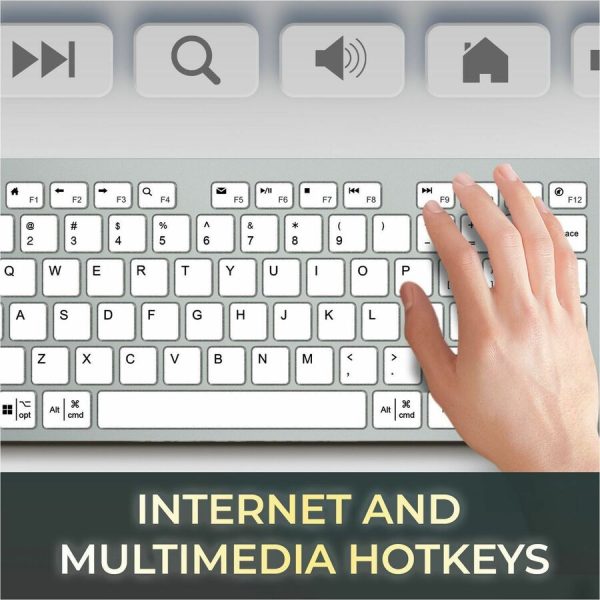 Adesso EasyTouch 730UW USB-C Multi OS Scissor Switch Keyboard With CoPilot AI Hotkey And USB-C, USB-A, 3.5mm Aux Ports - Image 6