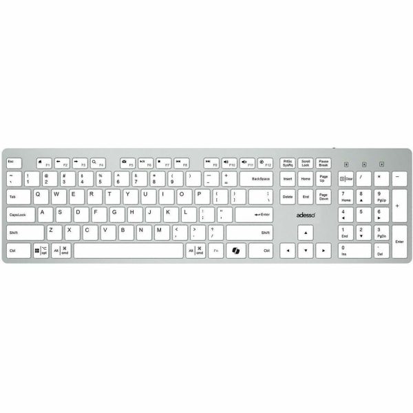 Adesso EasyTouch 730UW USB-C Multi OS Scissor Switch Keyboard With CoPilot AI Hotkey And USB-C, USB-A, 3.5mm Aux Ports - Image 11