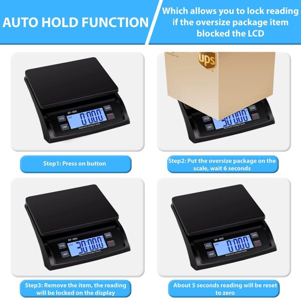 Digital Shipping Scale 66lb   0.1oz Postal Weight Scale with Hold and Tare Function Mail Postage Scale 6 Units for Packages and Mailing Office AC Adapter Included - Image 5