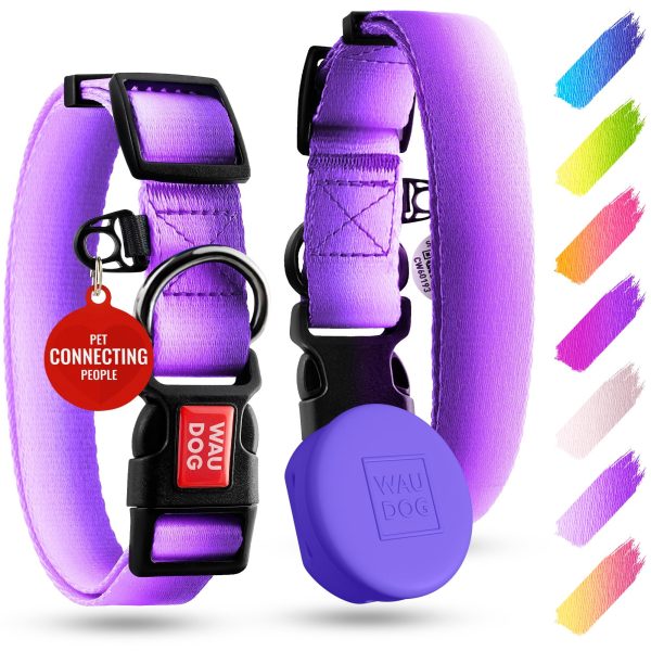 Nylon Dog Collar with Airtag Holder   Adjustable Dog Collar for Large Dogs Small & Medium Dogs   Breakaway Puppy Collars for Large Breed Dogs   Boy & Girl Dog Collars with Durable Plastic Buckle