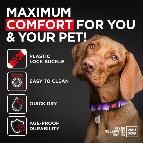 Nylon Dog Collar with Airtag Holder   Adjustable Dog Collar for Large Dogs Small & Medium Dogs   Breakaway Puppy Collars for Large Breed Dogs   Boy & Girl Dog Collars with Durable Plastic Buckle - Image 4