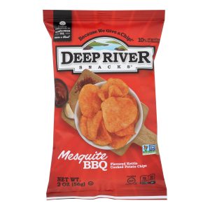 Deep River Snacks Mesquite BBQ Kettle Chips  - Case of 24 - 2 OZ