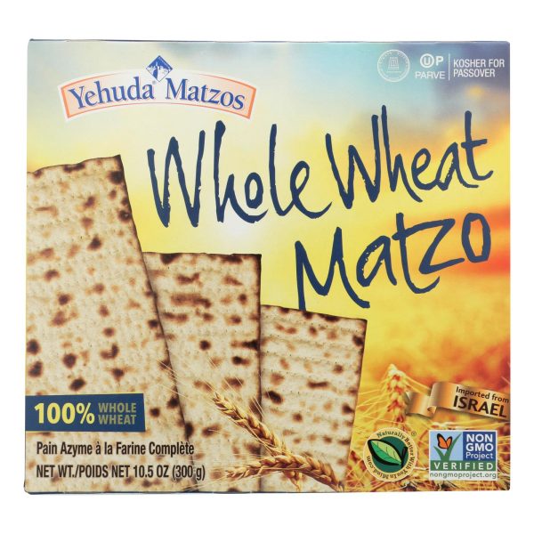 Yehuda Matzo Whole Wheat - Passover - Case of 24 - 10.5 oz - Image 3