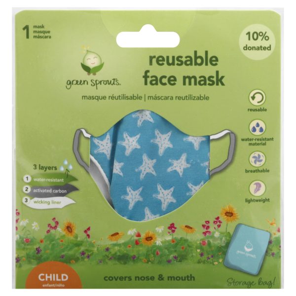 Green Sprouts - Fce Msk Reuse Chld Stfsh - 1 Each-CT