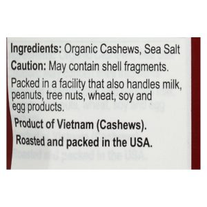 Equal Exchange Organic Roasted Salted Cashews - Roasted Salted Cashews - Case of 6 - 8 oz.
