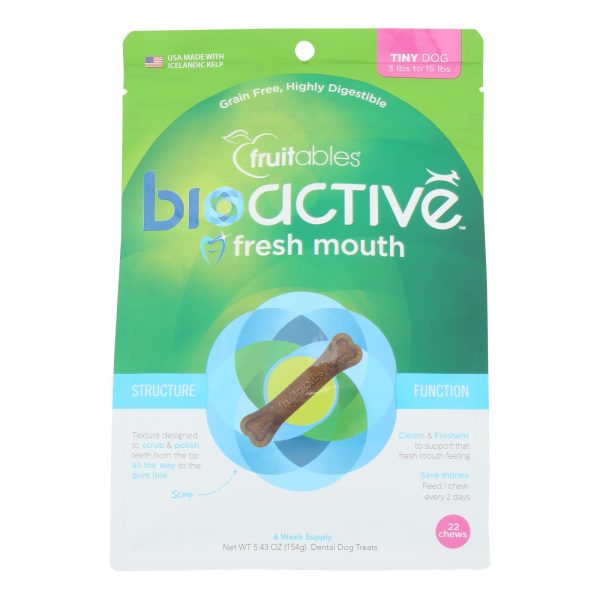 Fruitables - Dog Trts Dental Chew Tiny - Case of 8 - 5.4 OZ - Image 2
