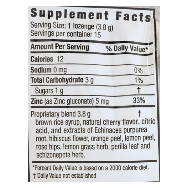 Zand HerbaLozenge Echinacea Zinc Natural Cherry - 15 Lozenges - Case of 12 - Image 2