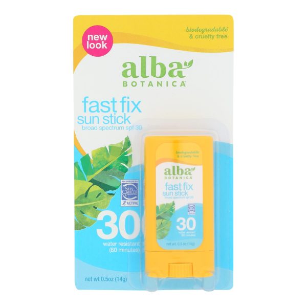 Alba Botanica - Sunscreen - SPF 30 Broad Spectrum - Case of 1 - .5 oz.