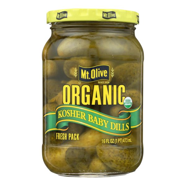 Mt Olive Pickle Co Kosher Baby Dills - Case of 6 - 16 FZ - Image 2
